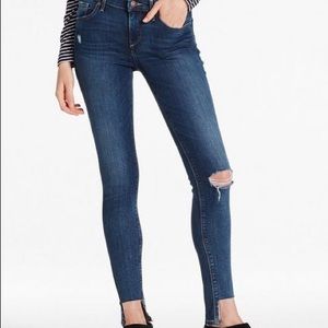Lucky brand Mid Rise Ava Skinny Step hem jeans